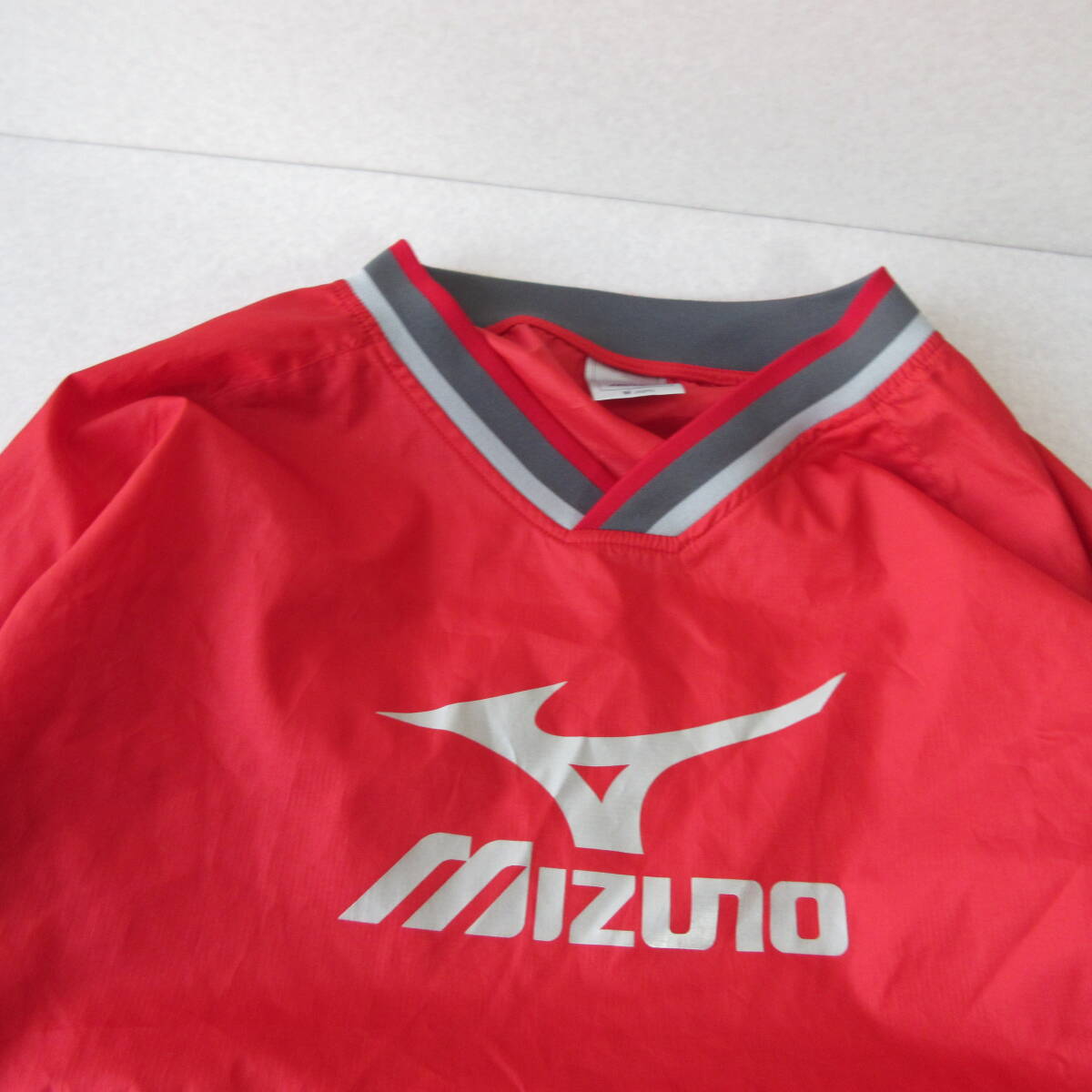 ○美品 MIZUNO ミズノ◆上下セット ウィンドブレーカー ピステ＆ロングパンツ スポーツ全般◆メンズ レッド/ブラック Ｍ/Sサイズ_画像4