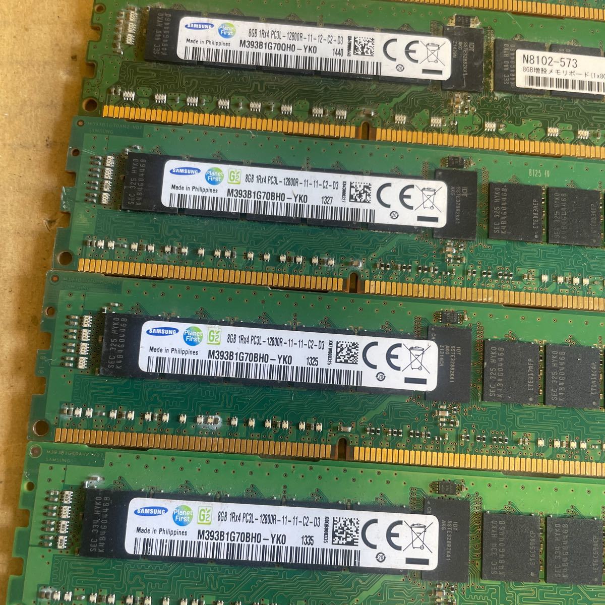 (05) SAMSUNG 1RX4 PC3L-12800R 8GB 5枚DDR3 Registered ECC サーバー用 メモリの画像2