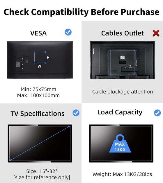 Suptek 回転式アーム テレビ壁掛け金具 モニターアーム 15-27インチ対応 左右移動式 角度調節可能 VESA規格