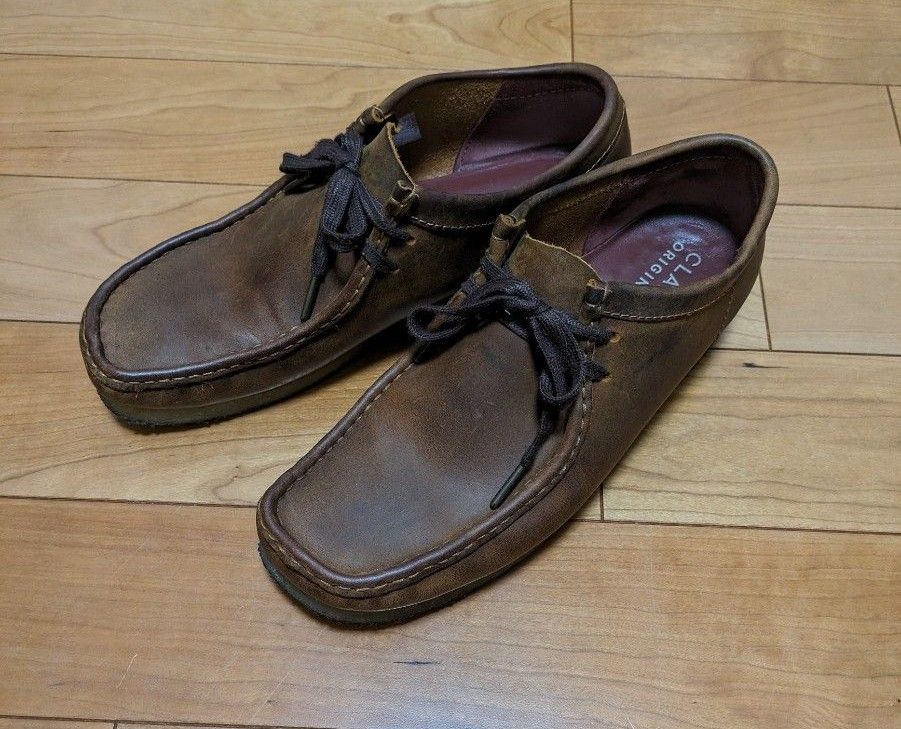 クラークス　ワラビー　26.5cm　ヌバック　ブラウン　クラークスオリジナル　 レザー 革靴