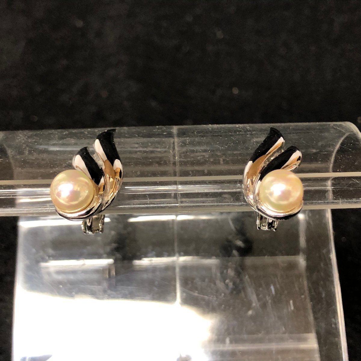 m001 Z3(10) 送料185円 ピエール・カルダン シルバー Fパール イヤリング ウィングモチーフ pierre cardin Earrings_画像8