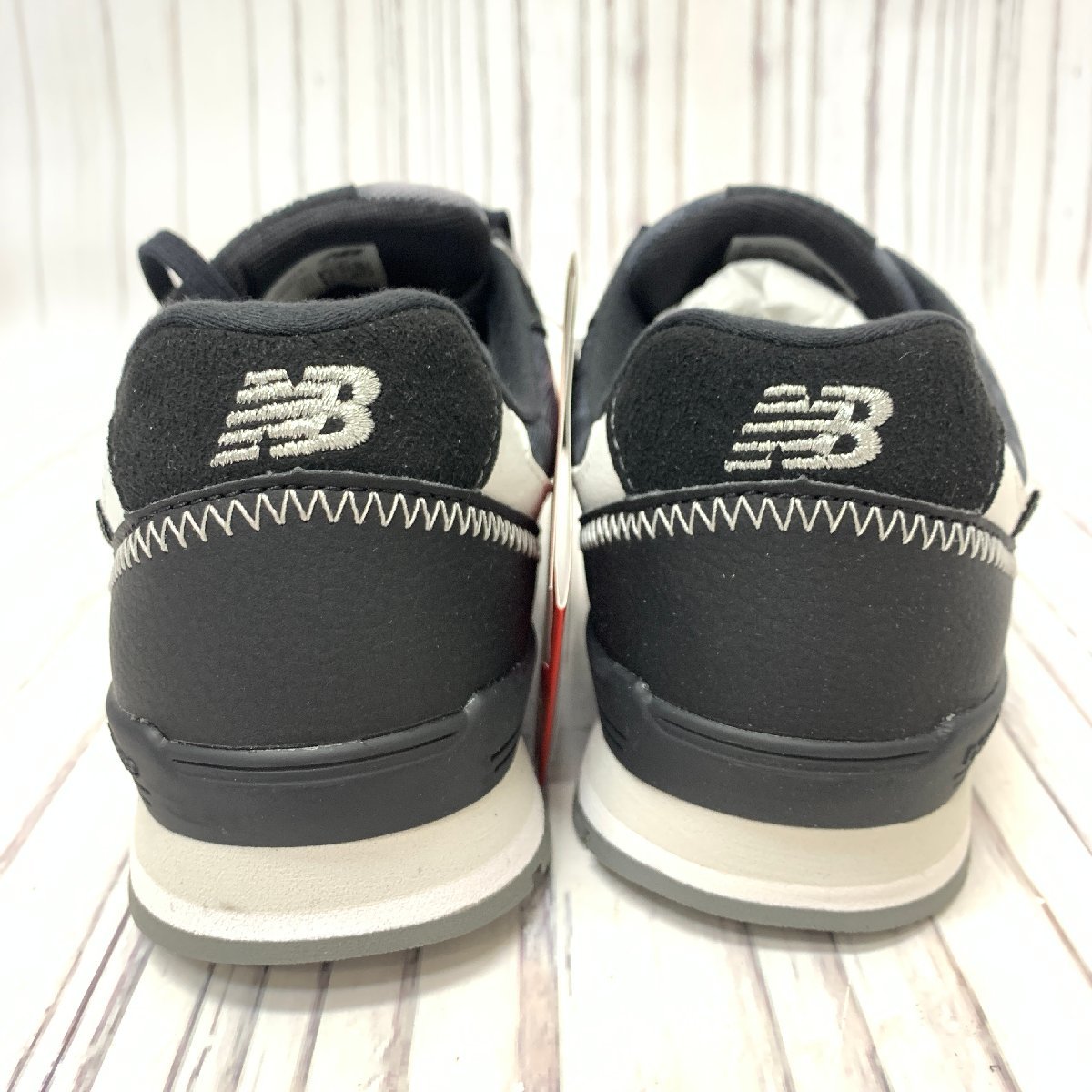 s001 E2 未使用 new balance ニューバランス スニーカー WL996FPD 24cm タイダイ ブラック 黒 レディース 保管品 箱付_画像4