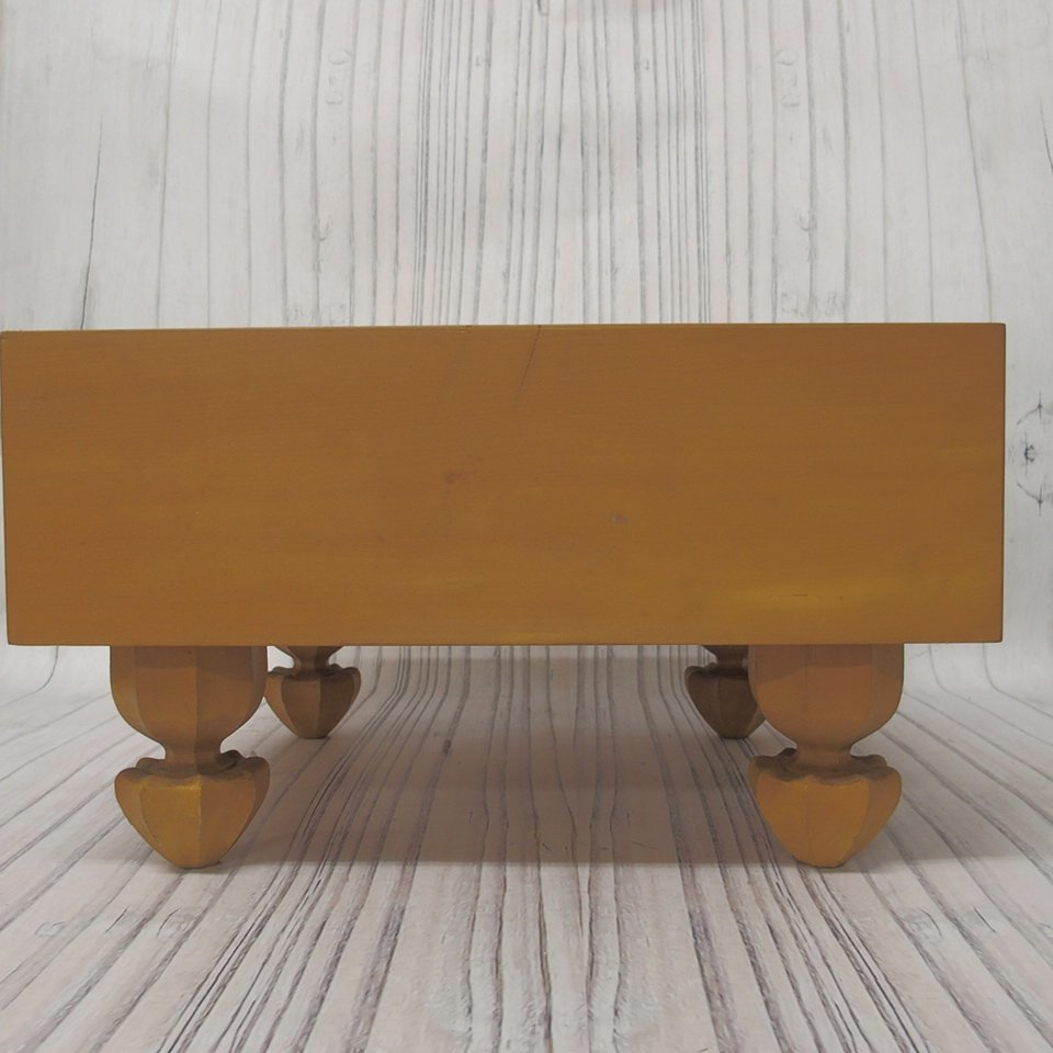 f002 KAIDAN 2 囲碁 囲碁盤 碁盤 脚付き 木製 厚さ約14.5cm 盤上サイズ 約42cm×45cm 高さ26cm（脚含む）へそ有りの画像4