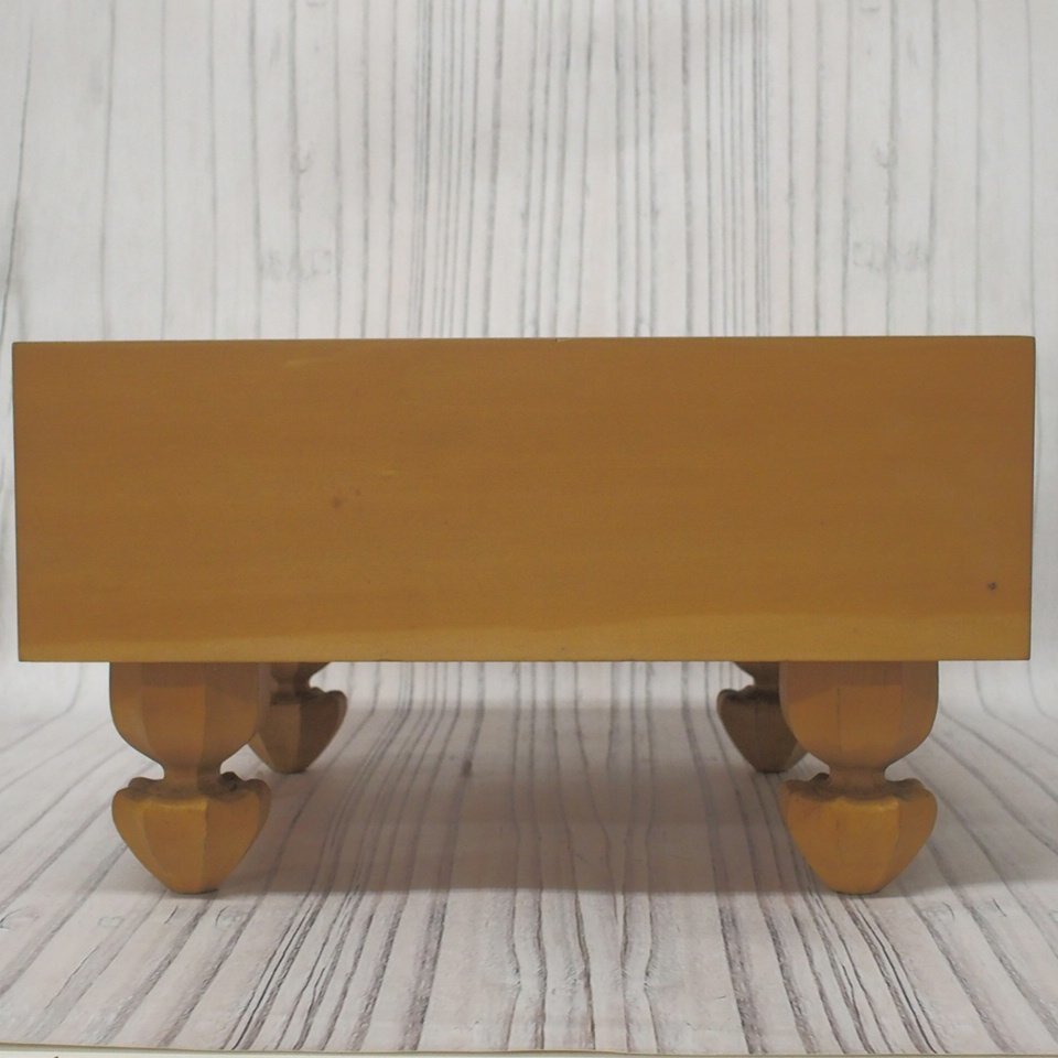 f002 KAIDAN 2 囲碁 囲碁盤 碁盤 脚付き 木製 厚さ約14.5cm 盤上サイズ 約42cm×45cm 高さ26cm（脚含む）へそ有りの画像9