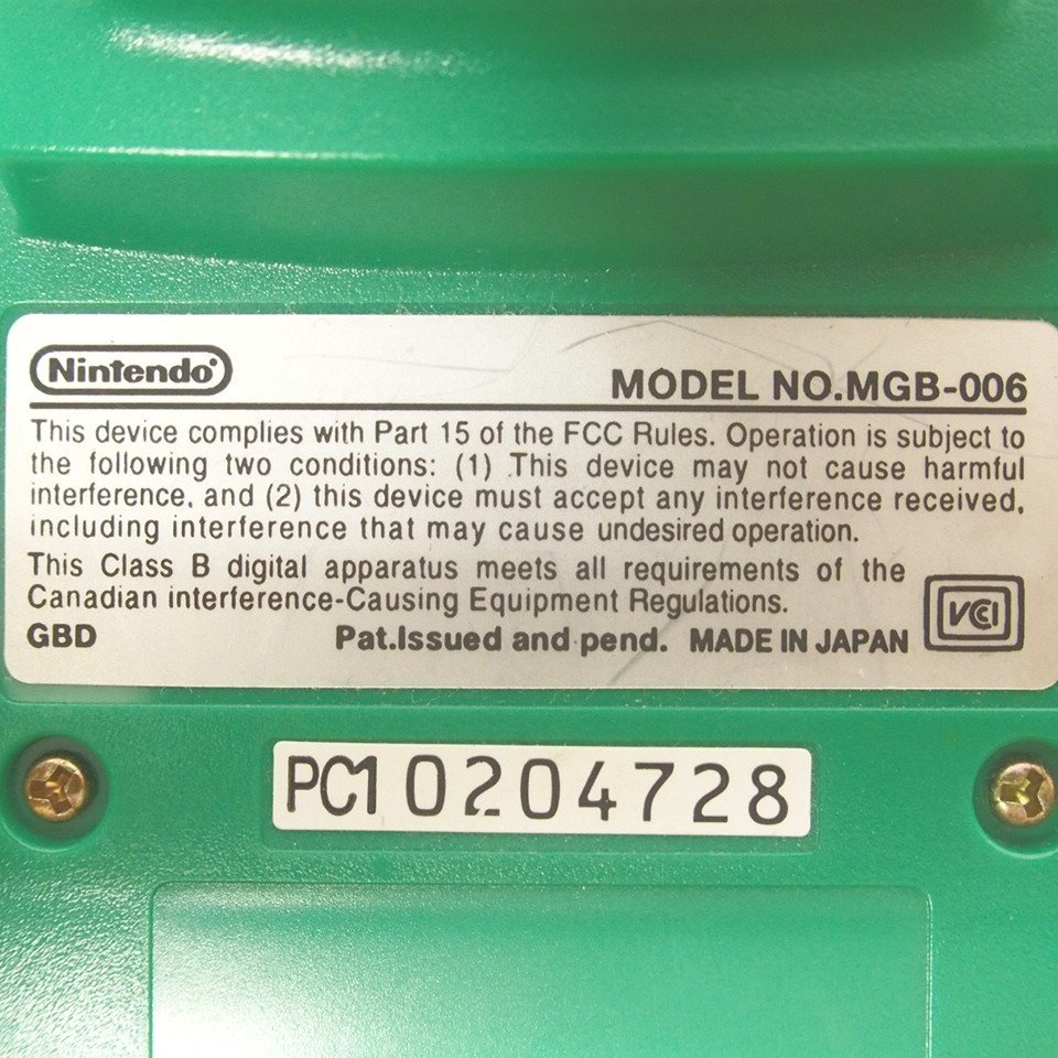 f002 Y4 ニンテンドー 任天堂 NINTENDO ゲームボーイ ポケットカメラ GAMEBOY pocket Camera MGB-006 グリーン 宅急便コンパクト_画像5