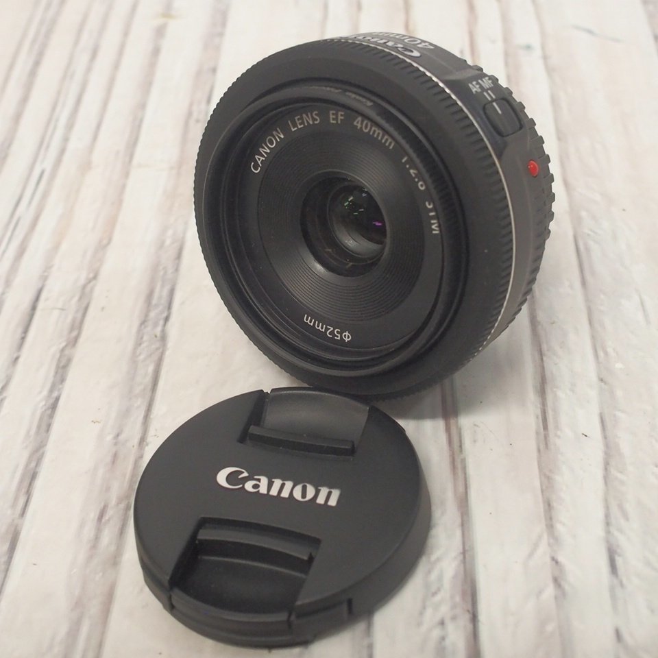 f002 Y3 4 Canon キャノン レンズ LENS EF 40mm 1:2.8 STM MACRO 0.3ｍ/0.98ft マクロ_画像1