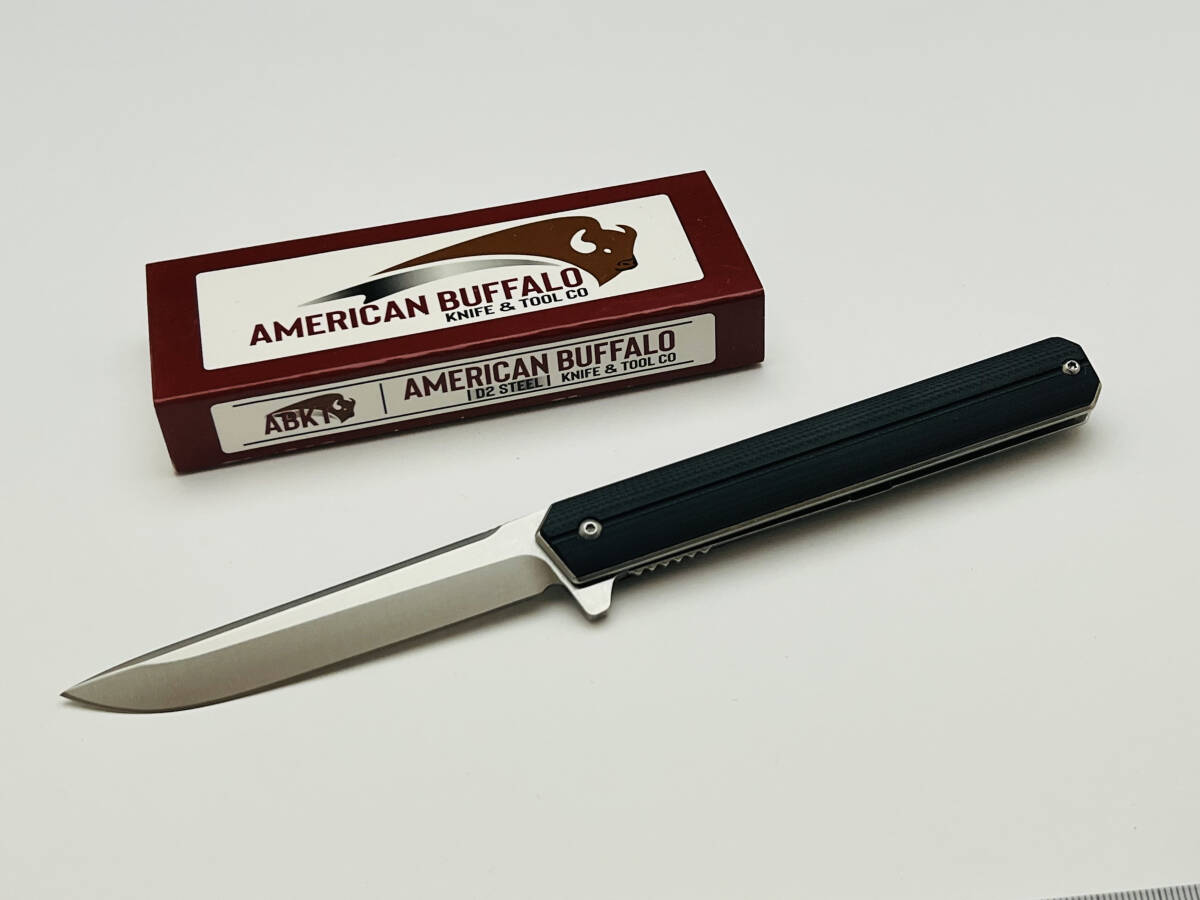 ABKT ( American Buffalo Knife ＆ Tool )　フォールディングナイフ　折りたたみナイフ　D2工具鋼　#AB1038B_画像10
