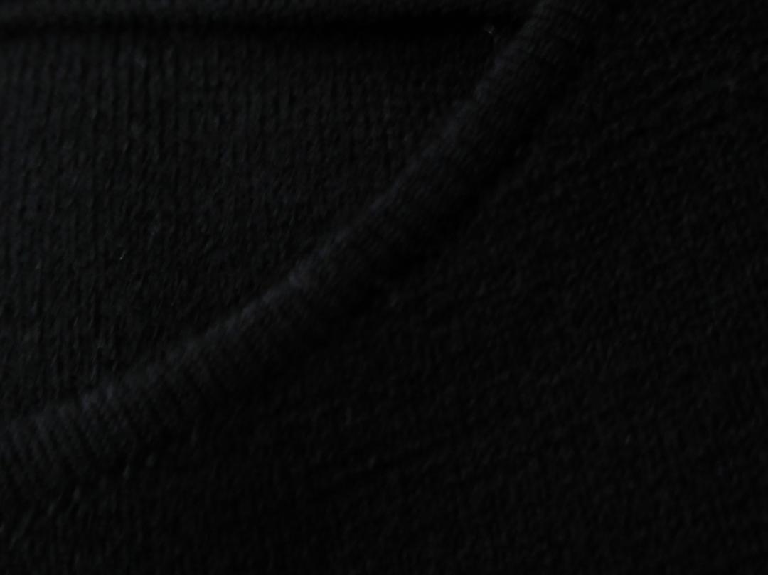 (764)サルヴァトーレ フェラガモ 長袖 ワンピース 異素材 黒 ウール混_画像10