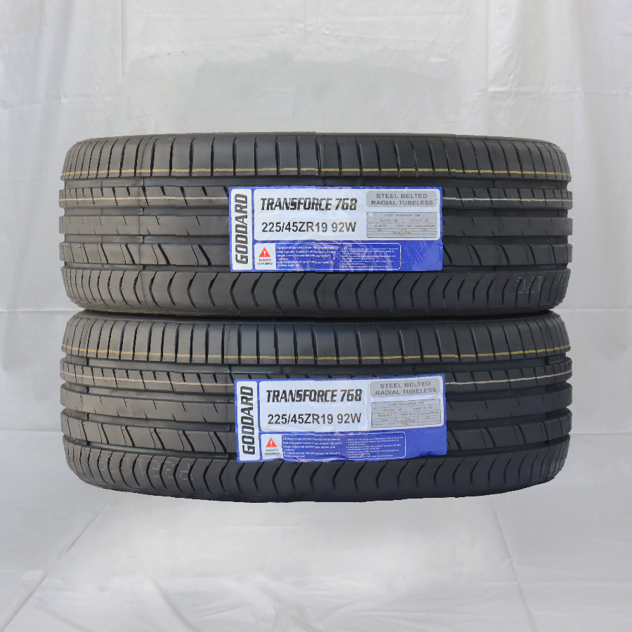 225/45R19 92W GODDARD TRANSFORCE 768 23 год производства 2 шт включая доставку и налог \\14,600..1