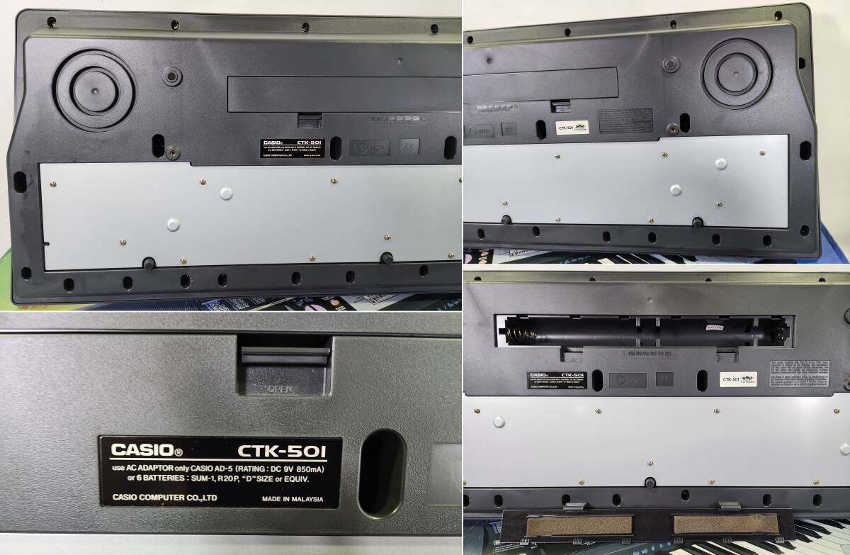 □[元箱付き] CASIO カシオ 電子キーボード CTK-501 ブラック 61鍵盤 電子ピアノ 鍵盤楽器 アダプターなし_画像10