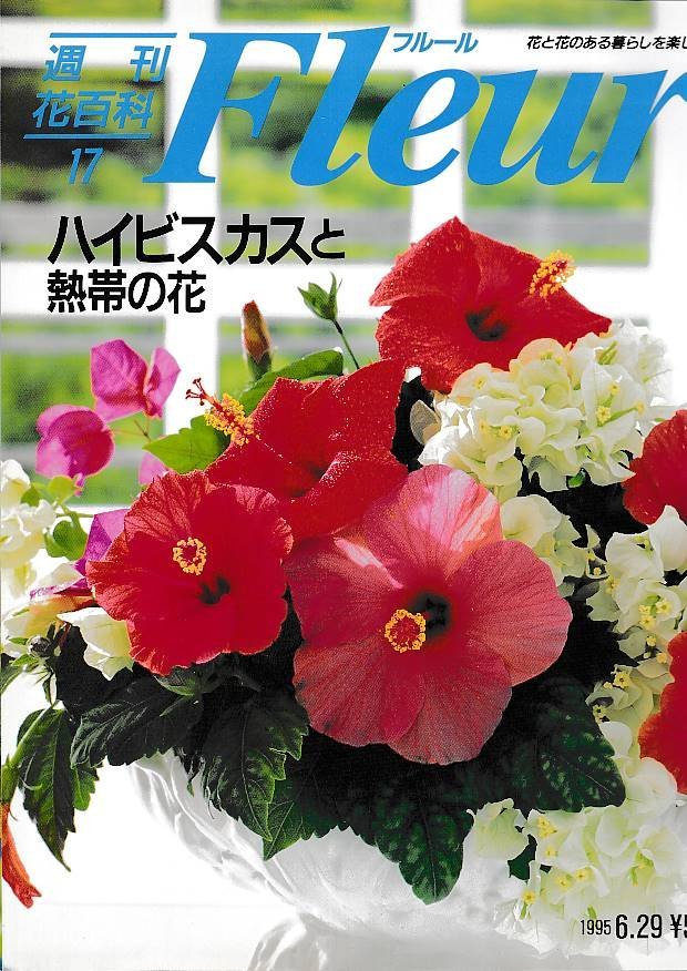 ■送料無料■Y21■週刊花百科　Fleur　フルール　No.17　ハイビスカスと熱帯の花■（概ね良好）_画像1