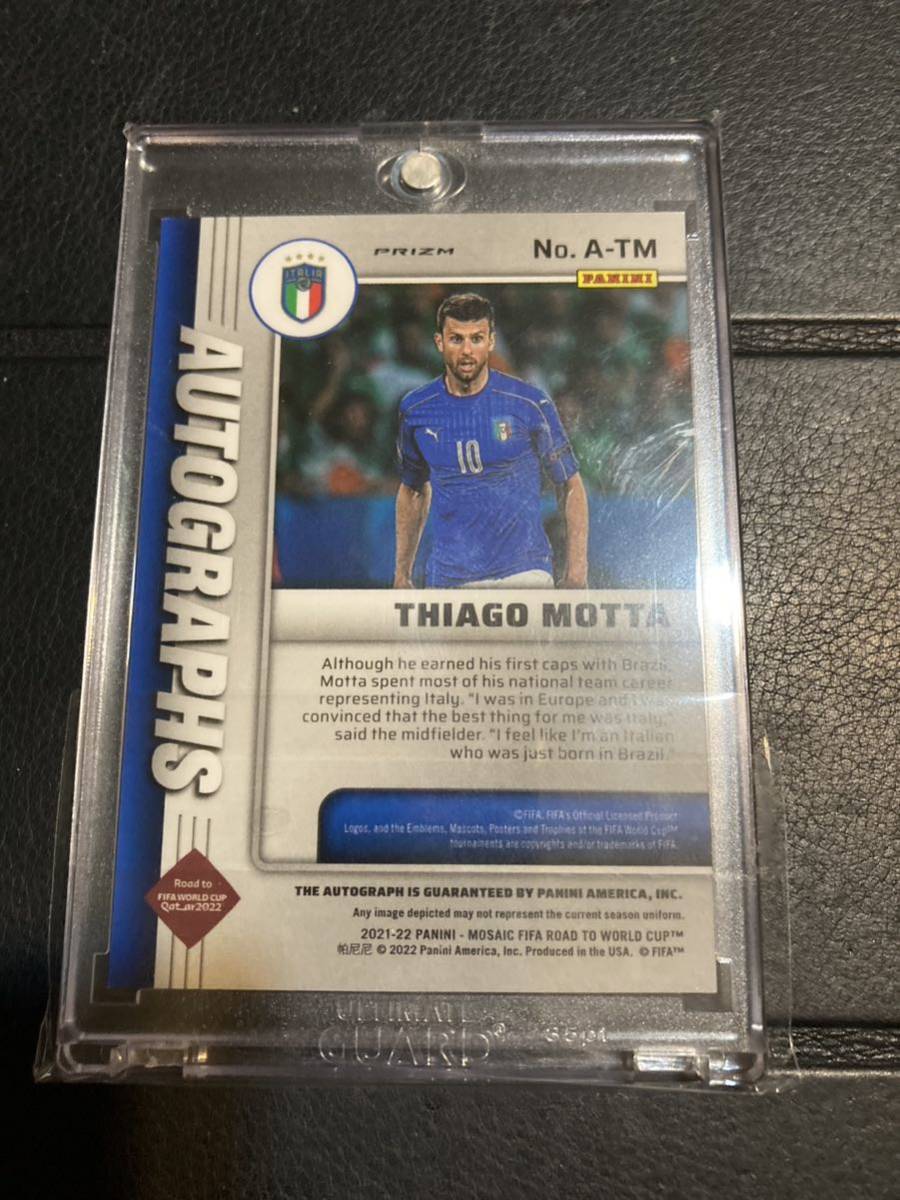 PANINI Mosaic soccer thiago motta チアゴ・モッタ直筆サイン　auto_画像2