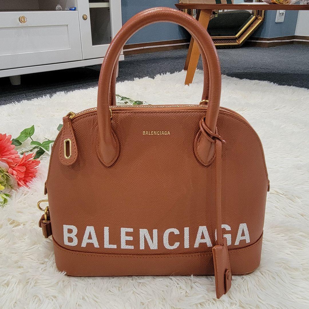 BALENCIAGA　ヴぃルトップ　ハンドル　ブラウン　ハンド　bag　バッグ_画像3