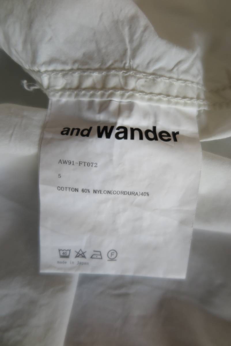and wander CORDURA typewriter shirts コーデュラ シャツ SIZE5 COTTONNYLON longsleeve_画像6