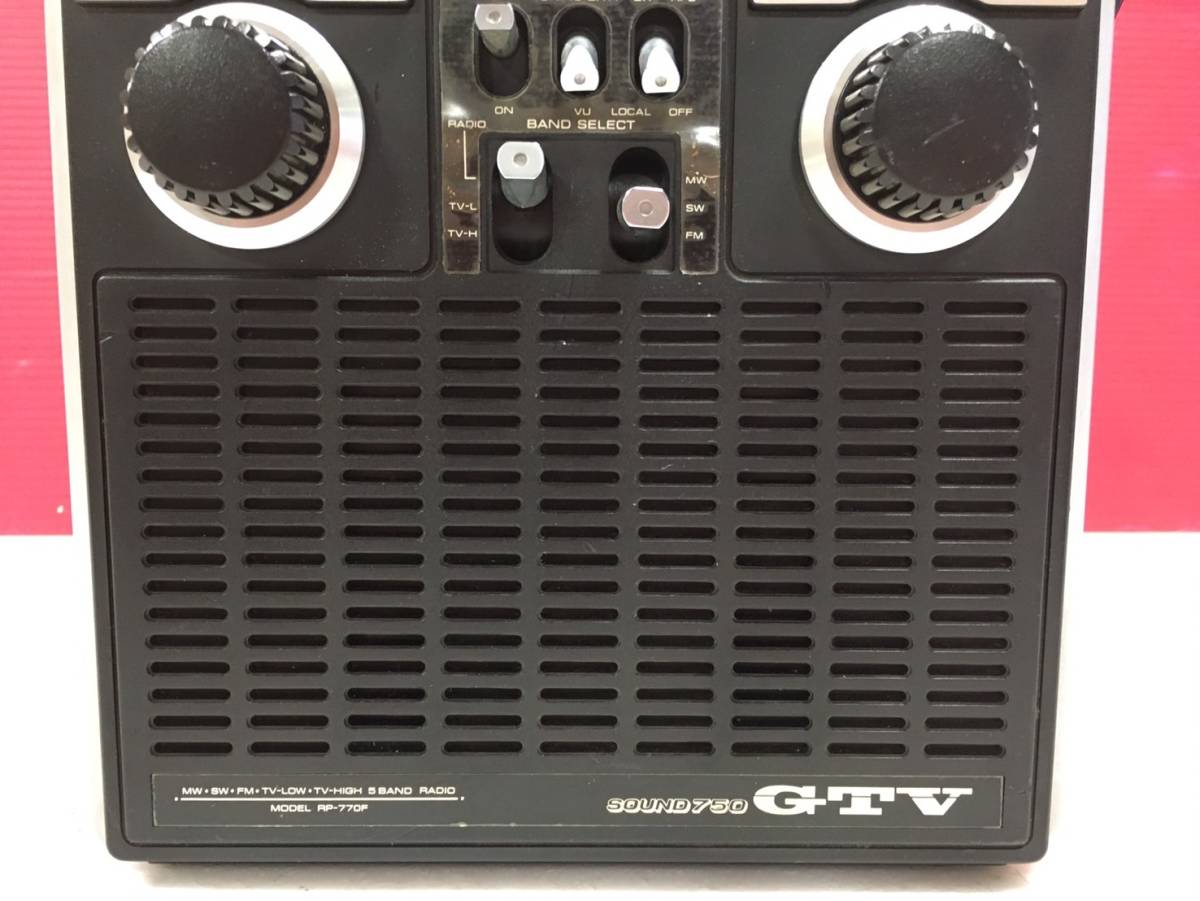 240208え　ジャンク 　TOSHIBA 東芝 5バンド ラジオ SOUND750 GTV RP-770F 短波ラジオ 昭和レトロ　_画像3