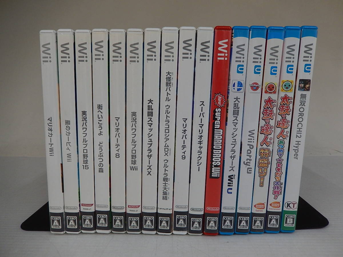 ジャンク　Wii・WiiUソフト　16本セット　マリオ・スマブラ・太鼓の達人　など_画像1