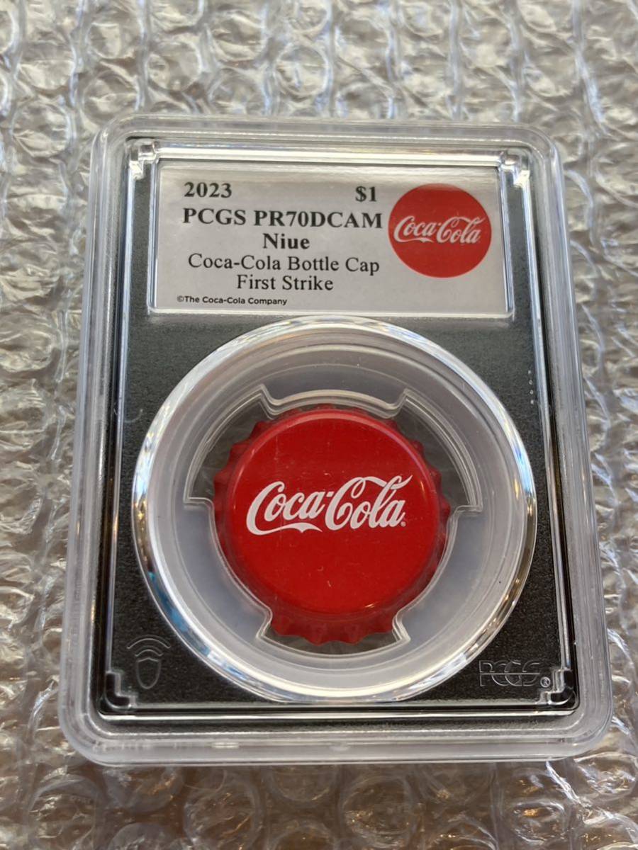 70％OFF】 【PCGS鑑定PR70DCAM+FS】ニウエ国 1ドル Coca-Cola Niue