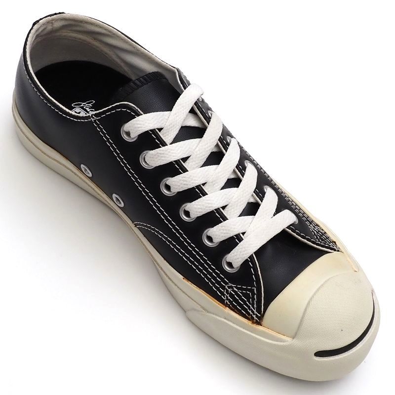 H0411SV21 未使用品訳あり CONVERSE/JACK PURCELL レザースニーカー【サイズ：24.5cm】ブラック ジャックパーセル コンバース レディース_画像5