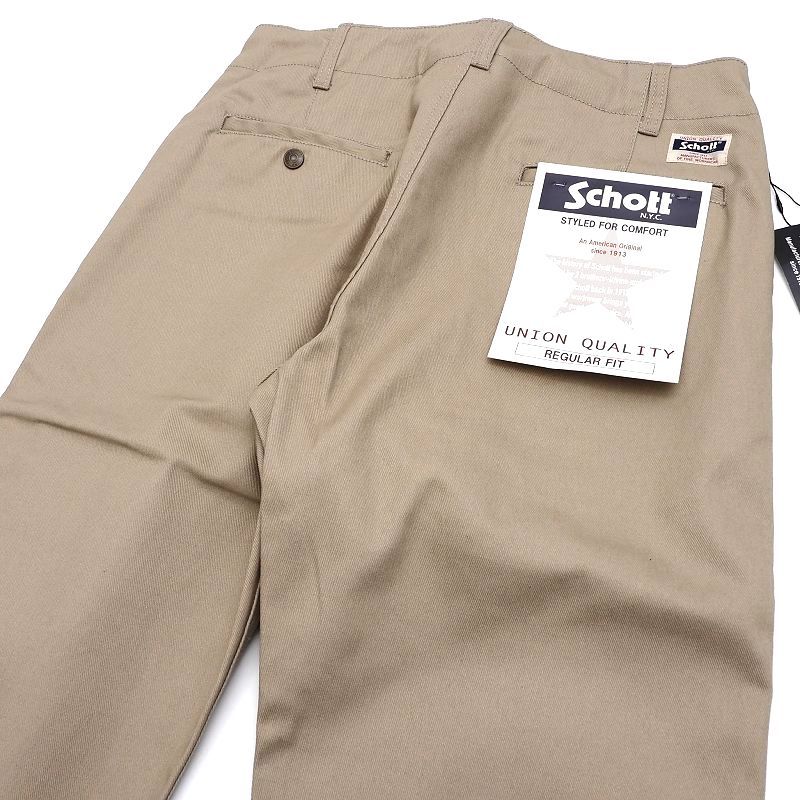 L0478S 新品 Schott/TC ワークパンツ 【サイズ：M】 ベージュ REGULAR FIT ショット