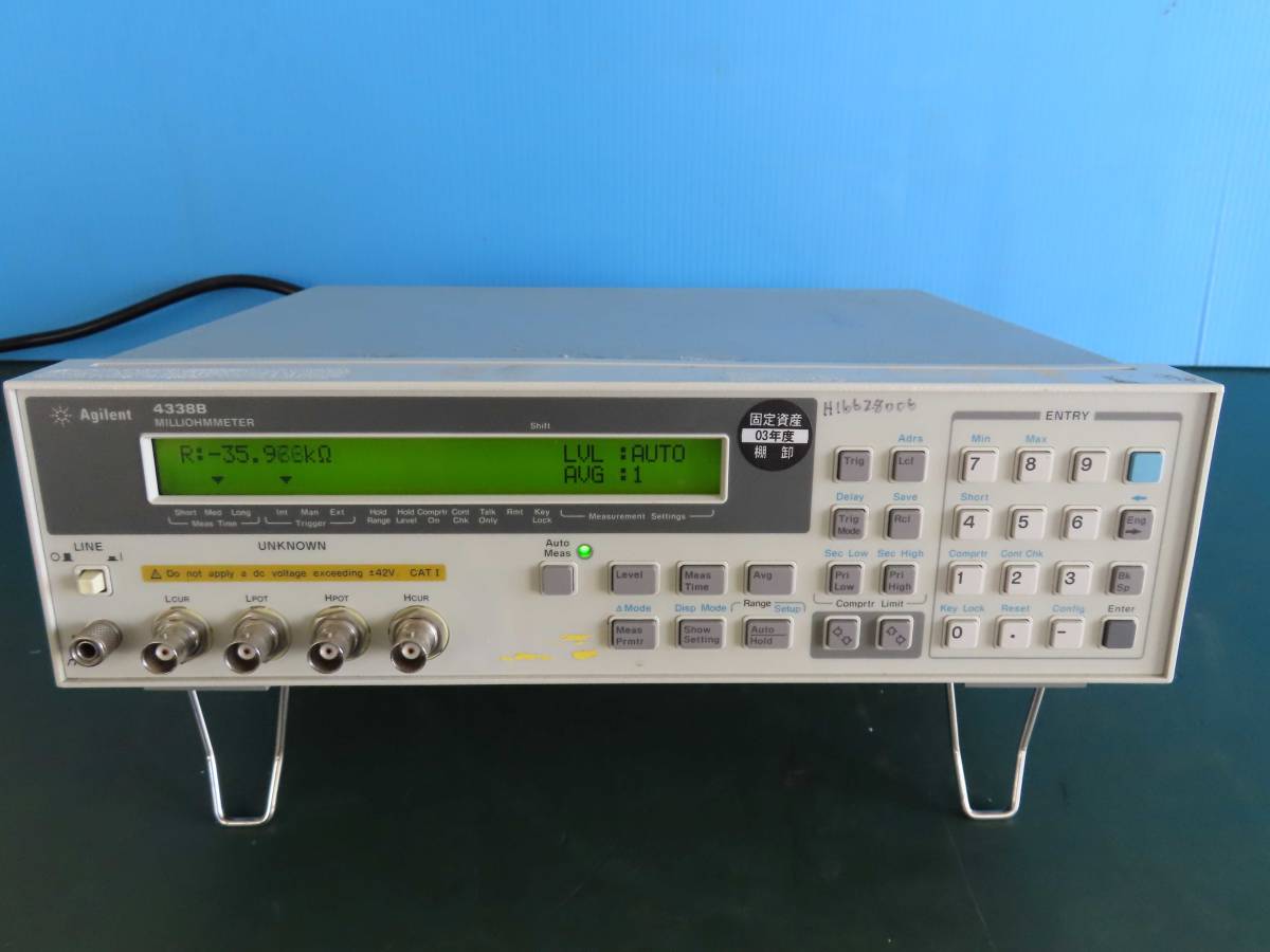 中古計測器 Agilent 4338B ミリオームメータ 通電確認済み（39)_画像1