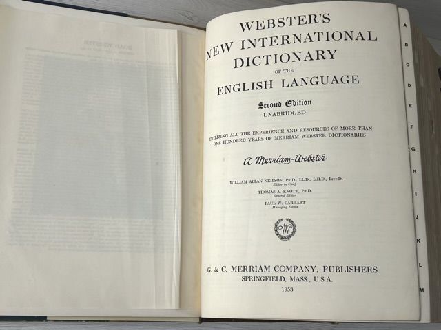 Webster's New International Dictionary Second Edition Unabridged ウェブスター 辞典 洋書【中古】YE2037SAI【送料無料／匿名配送】_画像8
