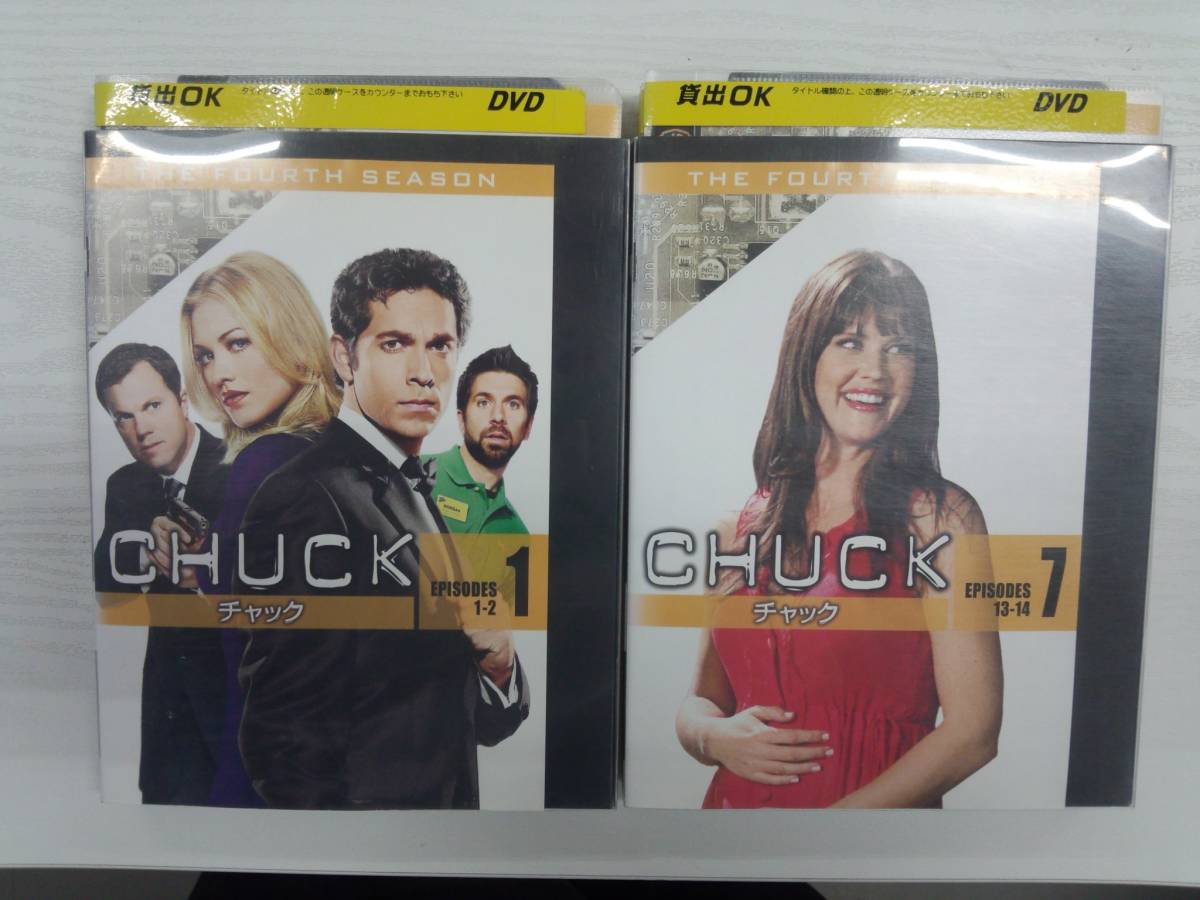 YD4579　DVD【CHUCK チャック フォース・シーズン 1～12 (全12枚)】☆（出演ザッカリー・リーヴァイ他）☆現状渡し※ケース無し発送_画像1