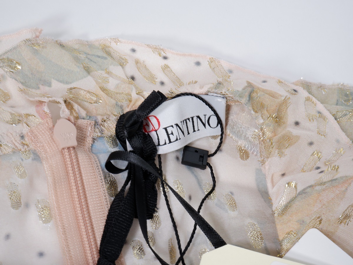 RED Valentinoレッド ヴァレンティノ 2020SS metallic embroidered floral blouseフローラルブラウスチュニック新品[LTSA64252]_画像5