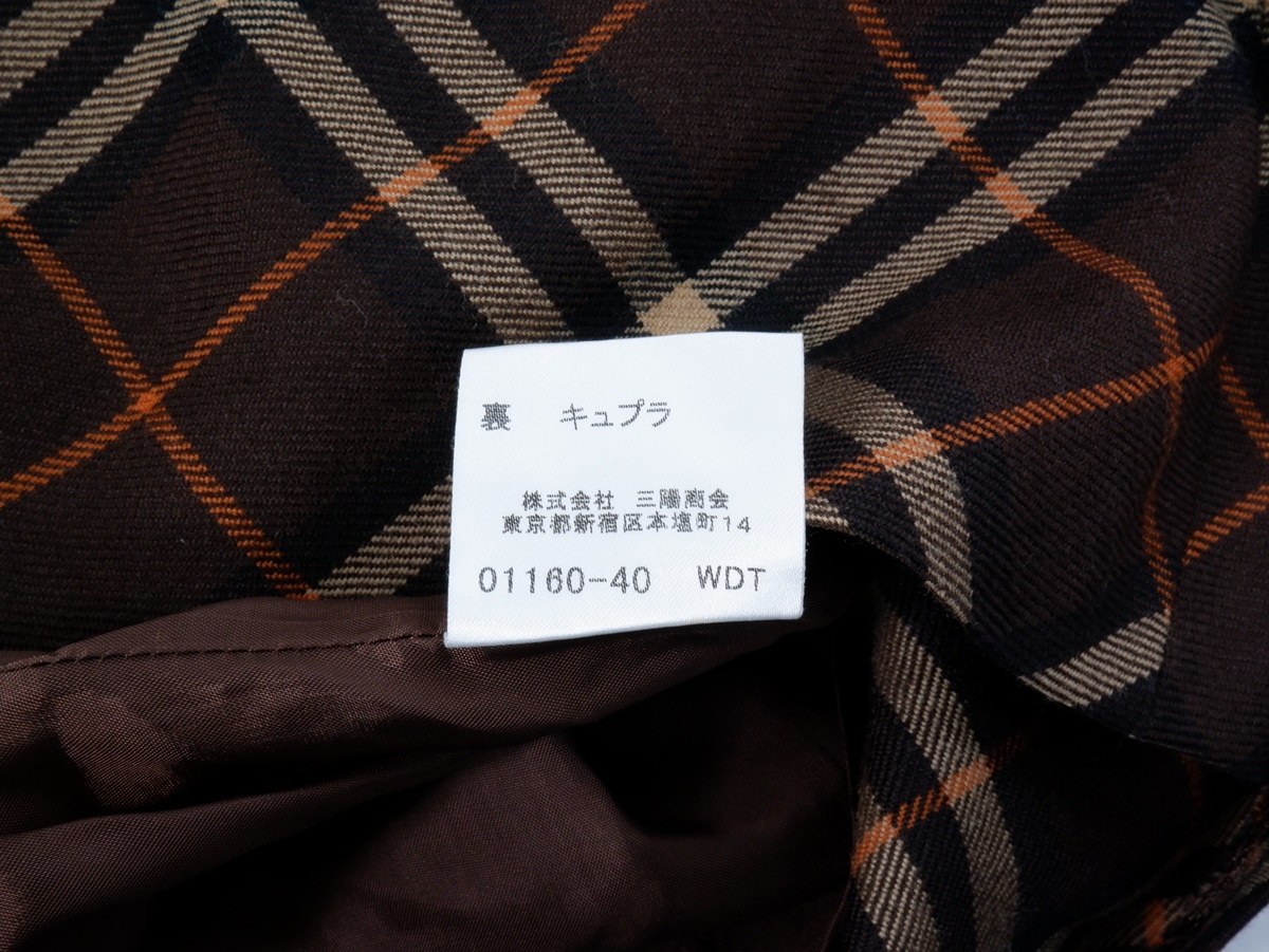 BURBERRY LONDONバーバリーロンドン ウールチェックミドル丈スカート[LSKA67035]_画像4