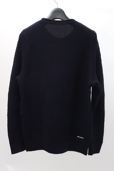 uniform experimentユニフォームエクスペリメント 2016SS SLEEVE CABLE CREW NECK KNIT SWEATERコットンニットセーター[MKNA60830]_画像2