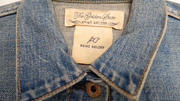 レミレリーフREMI RELIEF 1st denim jacket ヴィンテージ加工デニムジャケットGジャン[LJKA61776]_画像6