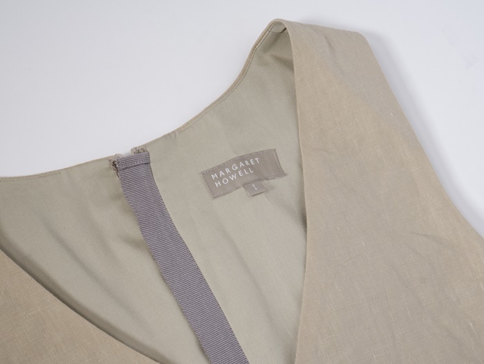 MARGARET HOWELL マーガレットハウエル 2019 DENSE FINE LINEN POPLINリネンポプリンワンピース[LOPA63845]_画像3