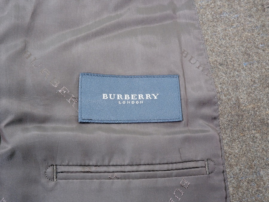 BURBERRY LONDON/バーバリー ロンドン 高級イタリア製生地 羊毛カシミヤ ミックスウール2Bテーラードジャケット [MJKA73841]_画像4