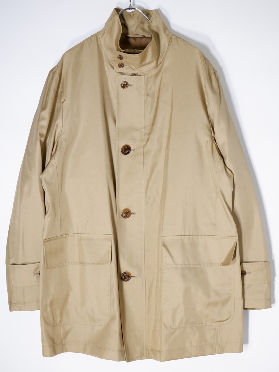 Aquascutum LONDONアクアスキュータム ロンドン 日本製 上質シルク100%スタンドカラーコート[MCTA67574]_画像1