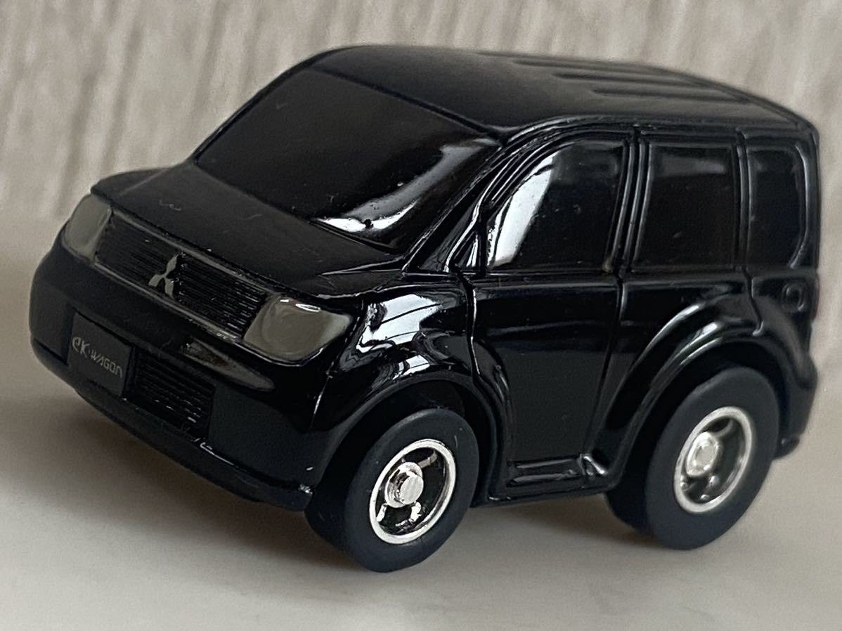 ディーラー特注 三菱 eKワゴン ブラック プルバックカー ミニカー カラーサンプル MITSUBISHI ek WAGON_画像1