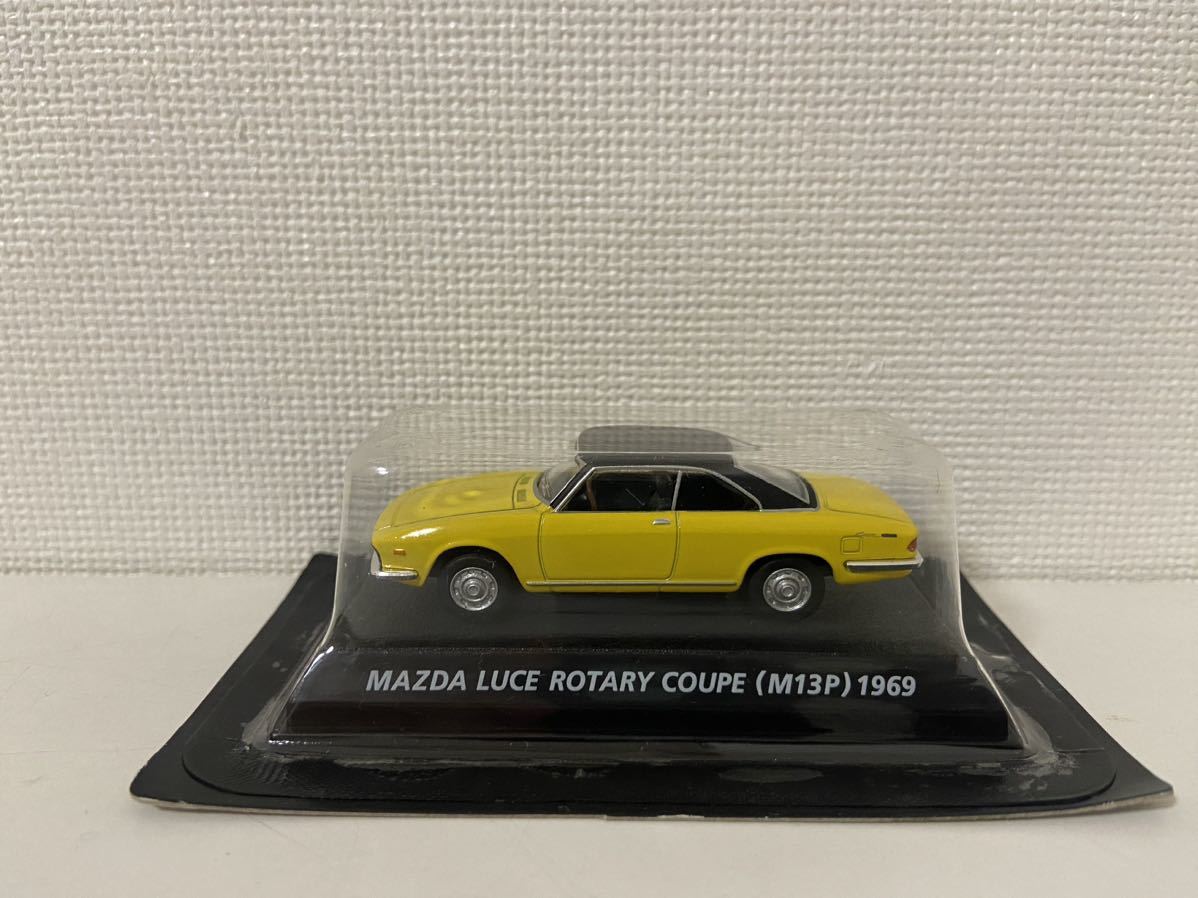 コナミ 1/64 絶版名車コレクション マツダ ルーチェ　ロータリー クーペ m13p 1969 MAZDA LUCE ROTARY COUPE イエロー_画像1