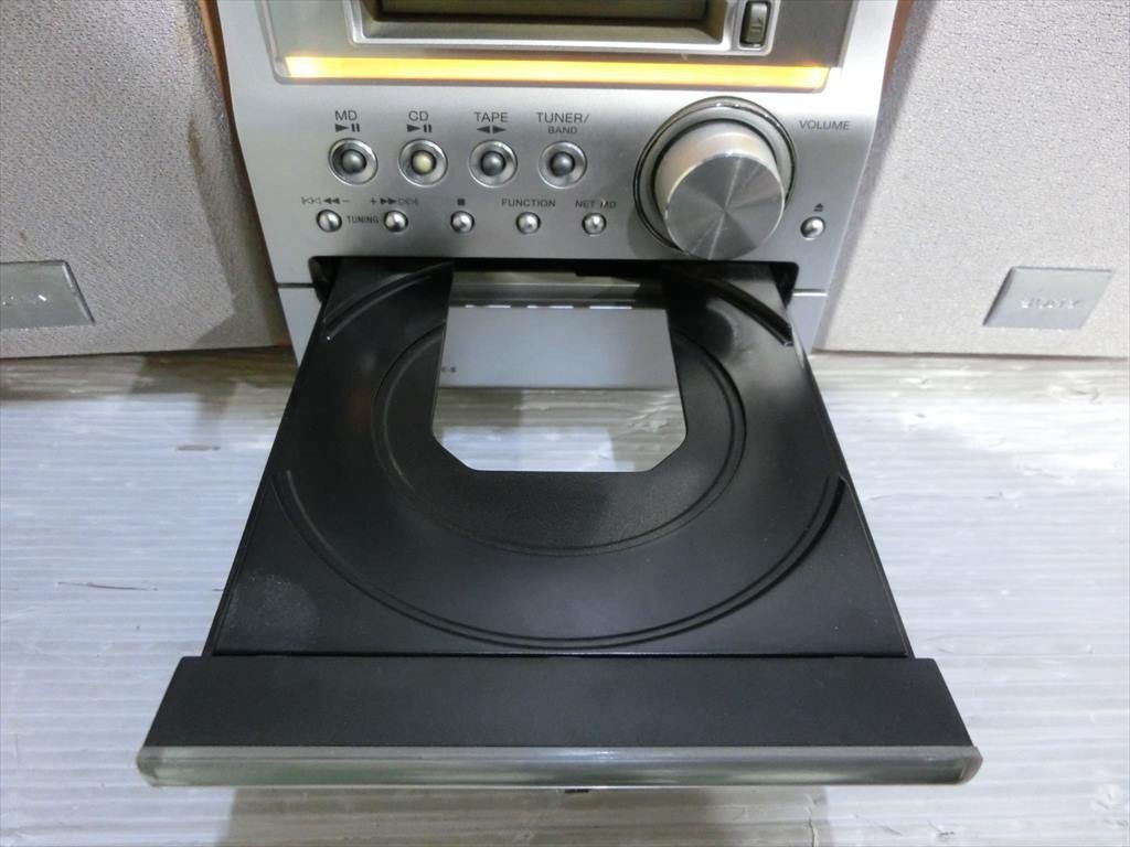 【KM15-53】【140サイズ】SONY ソニー/CD・MD カセットコンポ CMT-M333NT/通電可/ジャンク扱い/※傷・汚れ有_画像3