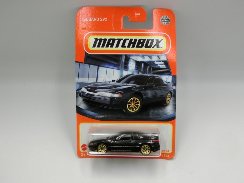 【HW68-98】【送料無料】♪未開封/MATCHBOX マッチボックス SUBARU SVX スバル 黒 ミニカー/※パッケージ傷み有_画像1