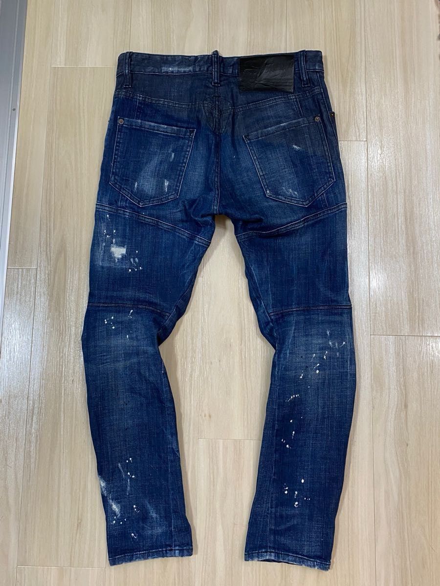 極美品 DSQUARED2 Tidy Biker JEAN サイズ42 zip ジップバイカー