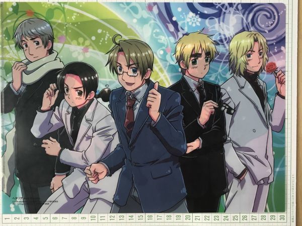 ヘタリア　HETALIA 　銀幕ヘタリア　白くぬれ！　日本　アニメイトカフェ　２枚組３セット　他　合計８枚　クリアファイル (8080)_画像7