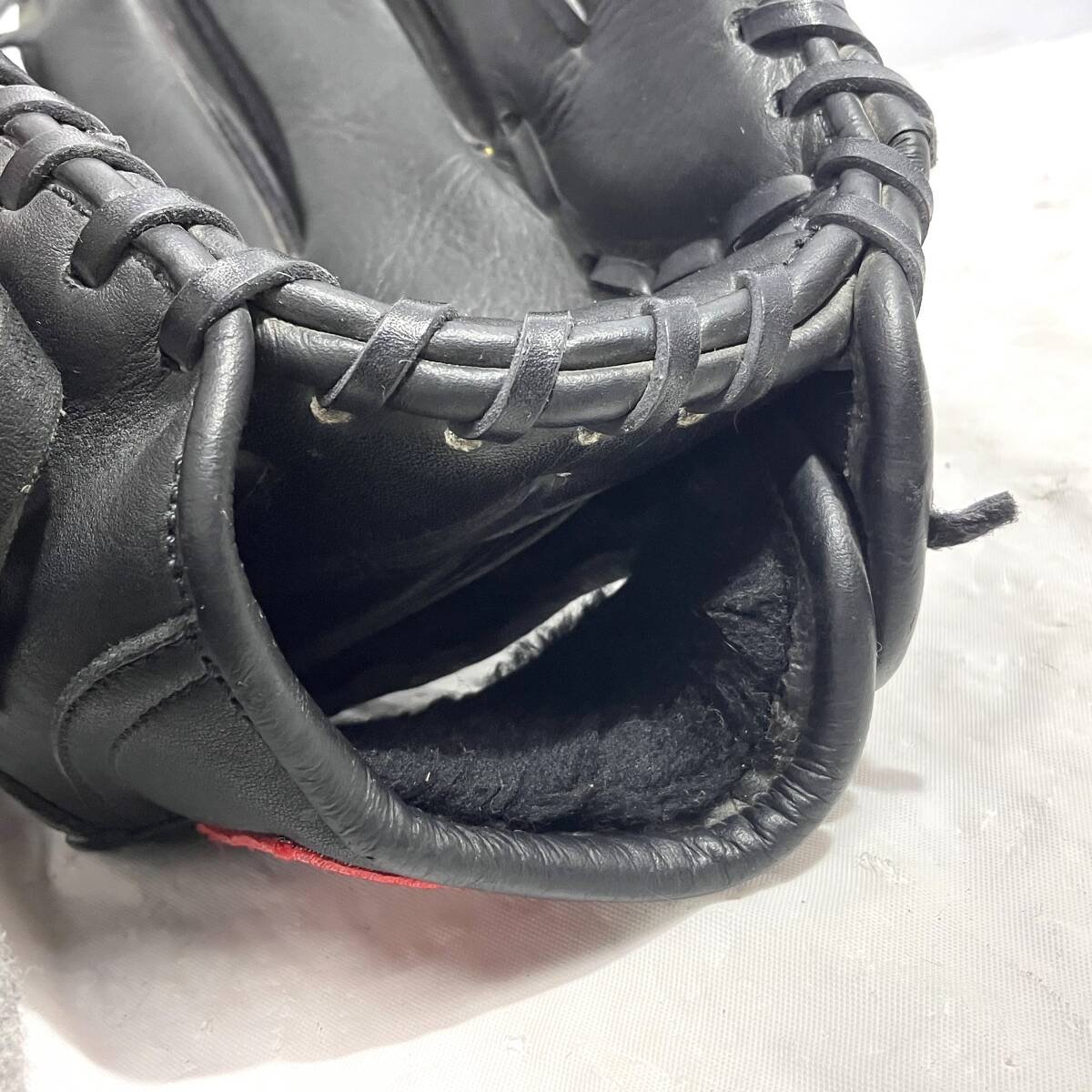 (志木)Rawlings(ローリングス) 軟式用 野球グローブ ヘリテージ HERITAGE 右投げ用 オールラウンド レザー 黒_画像7