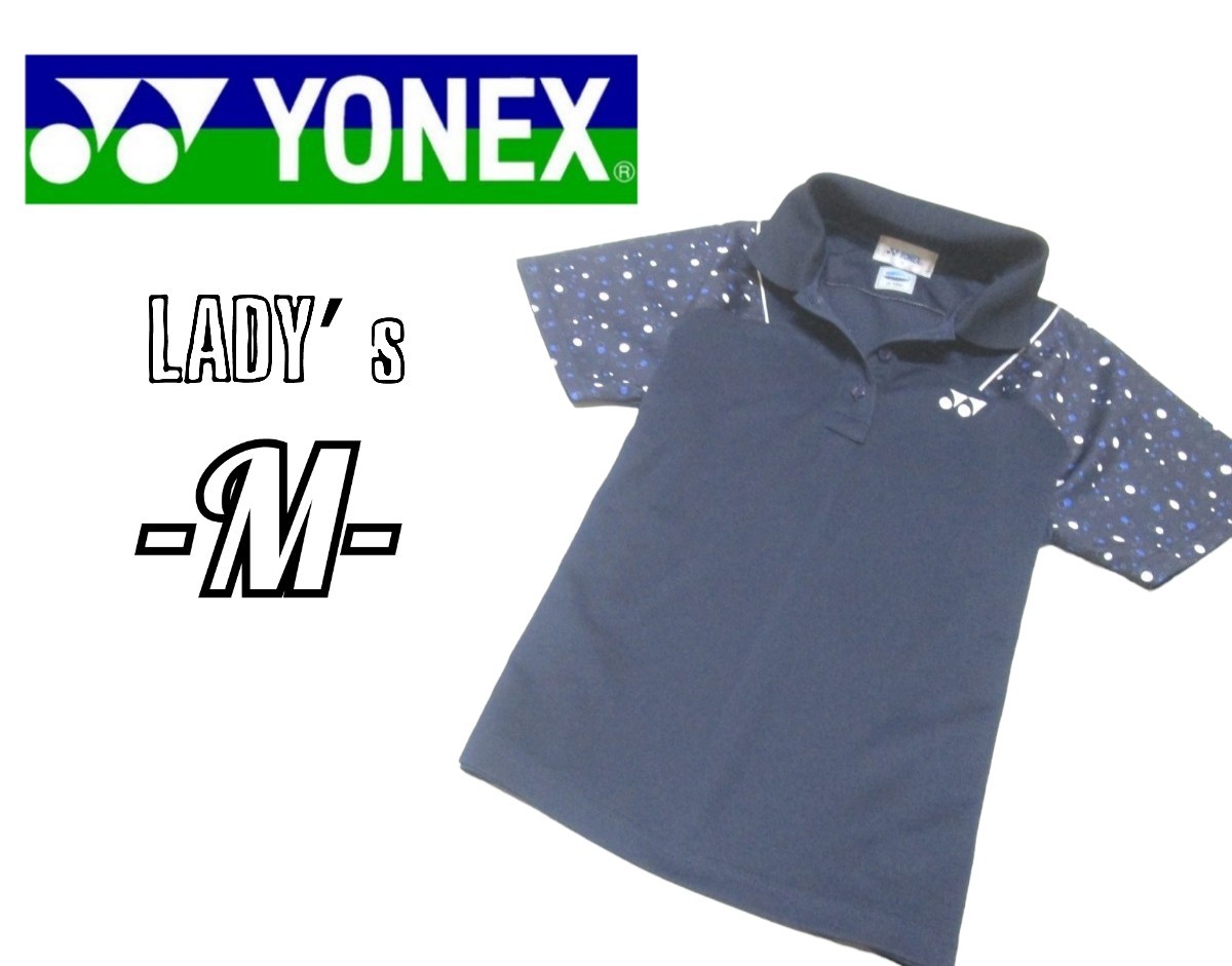 レディースM◇YONEX◇ポロシャツ navy_画像1