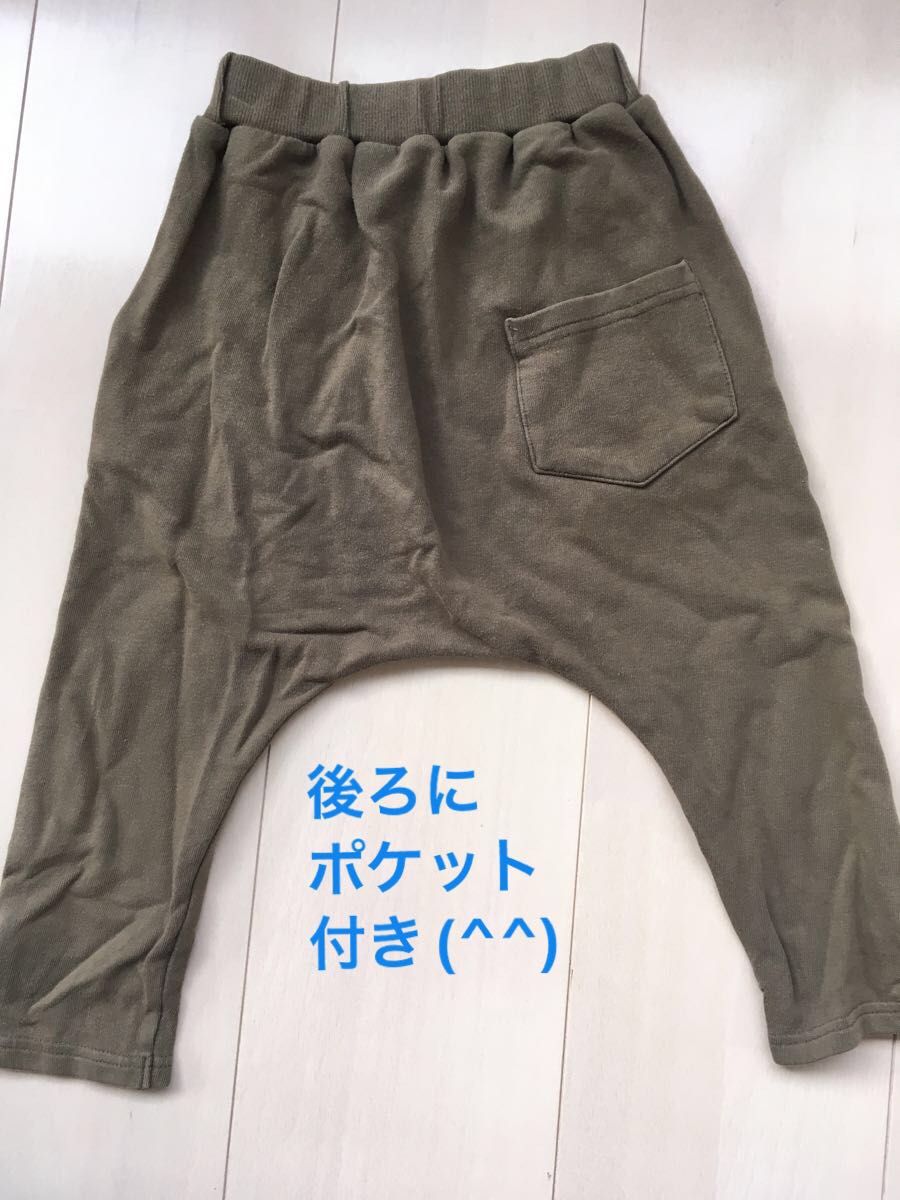 ユニクロ　サルエルパンツ　90cm カーキ色