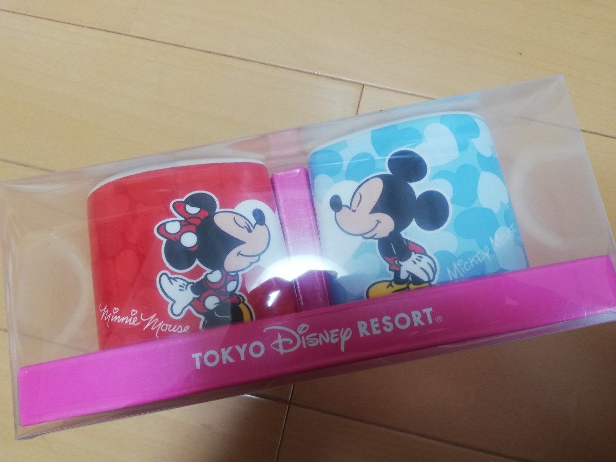 ミッキーとミニー　Mickey&Minnie　ハート型ペアマグカップ　新品未使用　東京ディズニーリゾート　TDL おみやげ