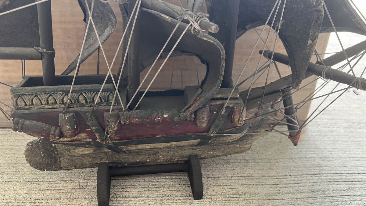 かなり古い 木製の船 模型 レア ビンテージ アンティーク_画像5