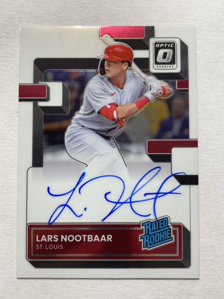 ラーズ ヌートバー 2022 Donruss Optic 直筆サインカード Lars Nootbaar Autograph WBC日本代表 MLBカード_画像1