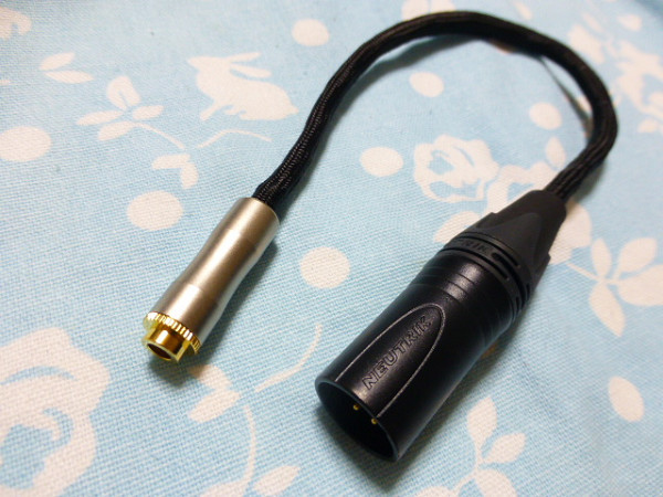 4.4mm5極 (メス) → XLR コネクタ 4ピン 変換ケーブル MOMGAMI 4.4mm5極 (メス) → XLR コネクタ 4ピン 変換ケーブル MOMGAMI