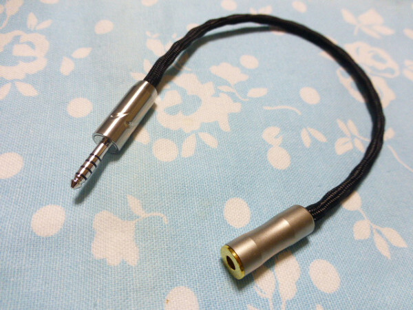4.4mm5極 (メス) → XLR コネクタ 4ピン テルル銅 金メッキ 変換 4.4mm5極 (メス) → XLR コネクタ 4ピン テルル銅 金メッキ 変換