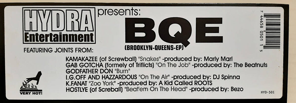 即決送料無料【USオリ盤12インチレコード/90'sアングラ良作EP】V.A - BQE (Brooklyn - Queens EP)('97) / Kamakazee ヒップホップ
