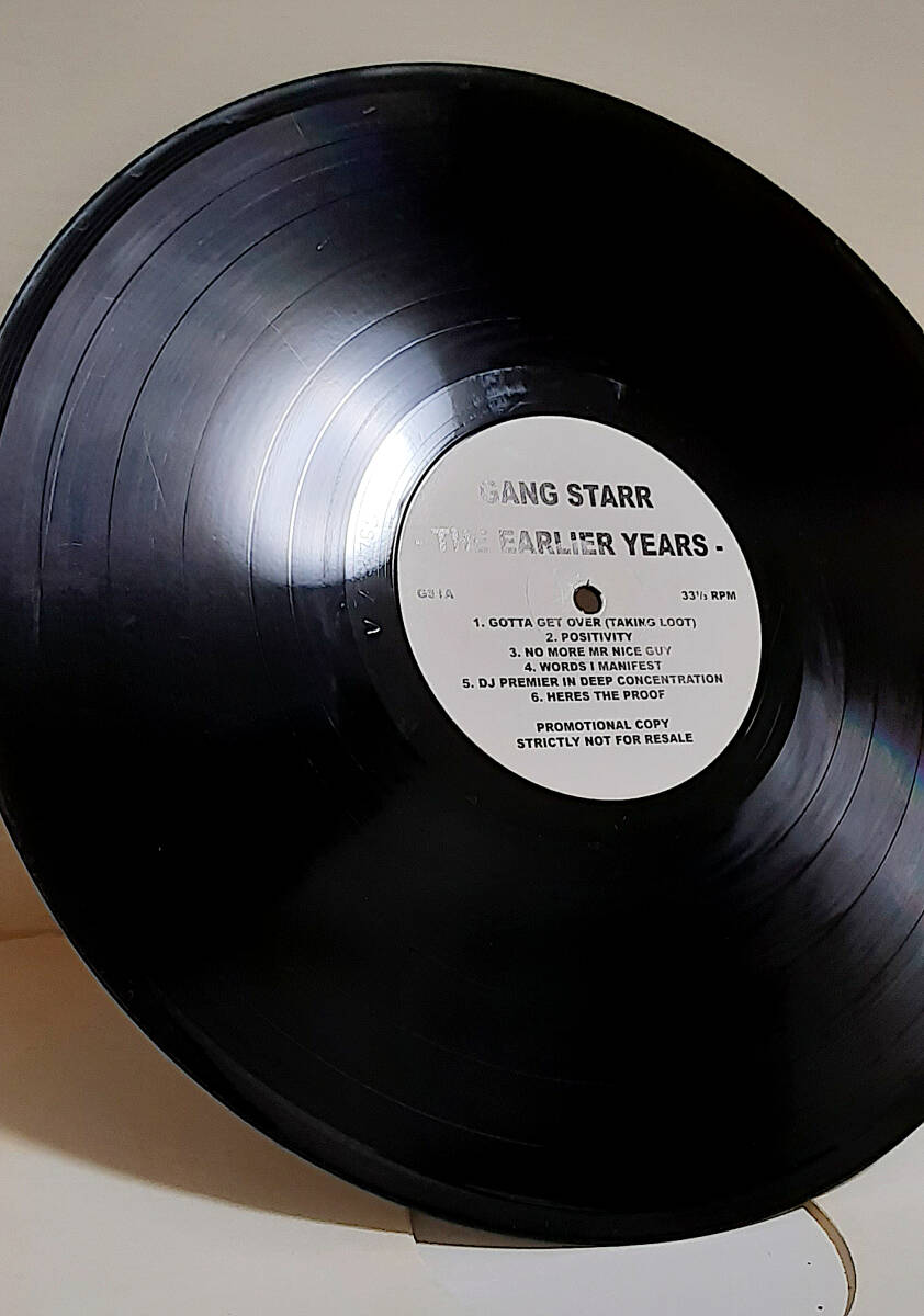 即決送料無料【プロモオンリー・ホワイト盤 1LPレコード】Gang Starr - The Earlier Years / 初期のクラシックを12曲収録したお得な盤_画像6