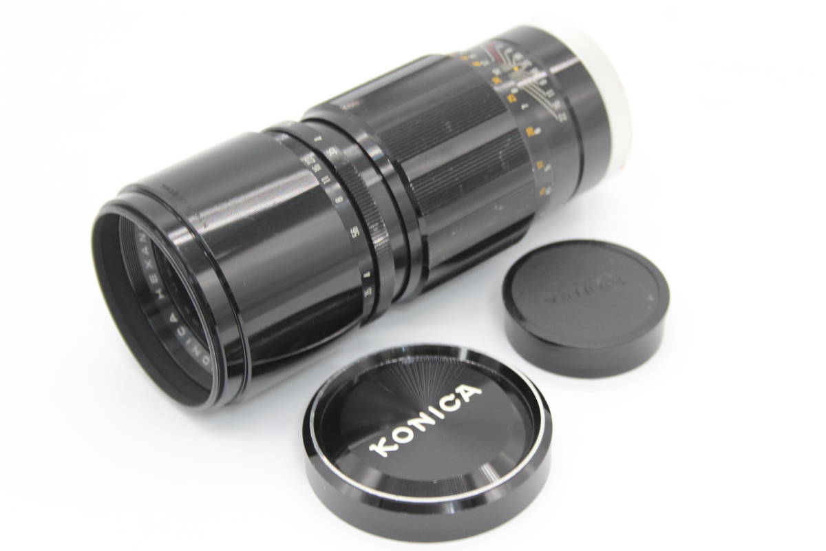 【返品保証】 コニカ Konica Hexanon 200mm F3.5 前後キャップ付き レンズ s6498